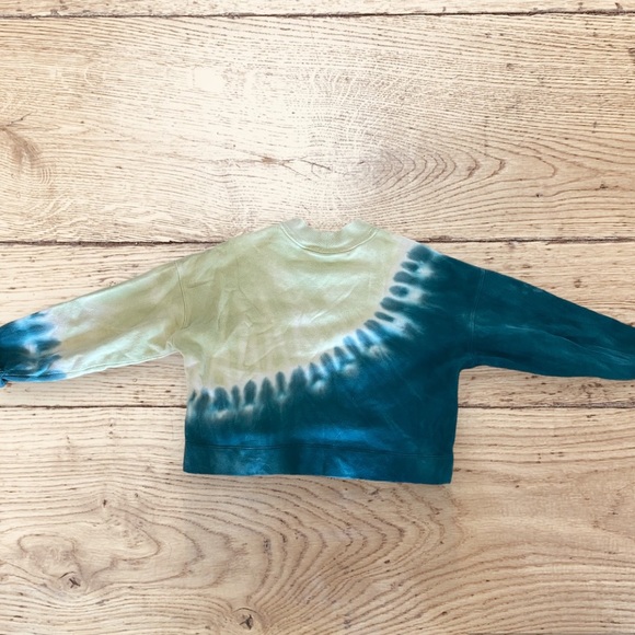 Girls tie dye cropped crewneck sweatshirt - Picture 2 of 4